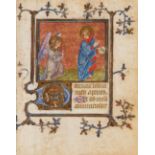 Lat. Stundenbuch. Paris, um 1400, und Florenz, Mitte 15. Jahrhundert. Sammelhandschrift auf Pergamen