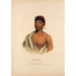 Indianer. 2 kolorierte Lithographien aus Thomas L. McKenney und James Hall 'History of the Indian Tr