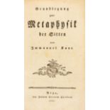 I. Kant, Grundlegung zur Metaphysik der Sitten. Riga 1785.