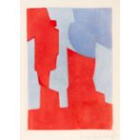 Serge Poliakoff. Komposition in Rot und Blau (aus: Parmenides Platonischer Dialog). 1964. Farbradier