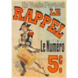 Jules Chéret. En vente partout- Le Rappel. Paris 1889. Farblithographie auf Leinen/Plakat.