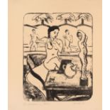 Erich Heckel. Mädchen im Raum. Lithographie. 1947. Signiert. Ex. 9/13. Dube L 321.