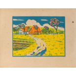 Mappenwerke/Sammlungen. - Aus: Mappenwerk der Insel. Um 1900. 3 Blatt Farbholzschnitte von Wilhelm L