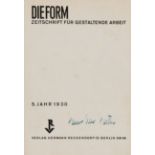 Die Form. Zeitschrift für gestaltende Arbeit. Für den Deutschen Werkbund hrsg. von W. Riezler u.a. J