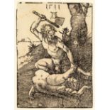 Albrecht Dürer. Kain tötet Abel. 1511. Holzschnitt. M 106 e (von e). B. 1.