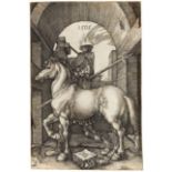 A. Dürer, Kopie nach. Das kleine Pferd. 1505. Kupferstich von J. Wierix. Bartsch illustr. 96 C1.