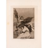 F. Goya. Soplones (Blatt 48 aus: Caprichos). Aquatintaradierung. Harris 83 III, 4-12.