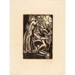 Karl Schmidt-Rottluff. Adam wo bist du? 1918. Holzschnitt. Signiert. Rathenau 233.