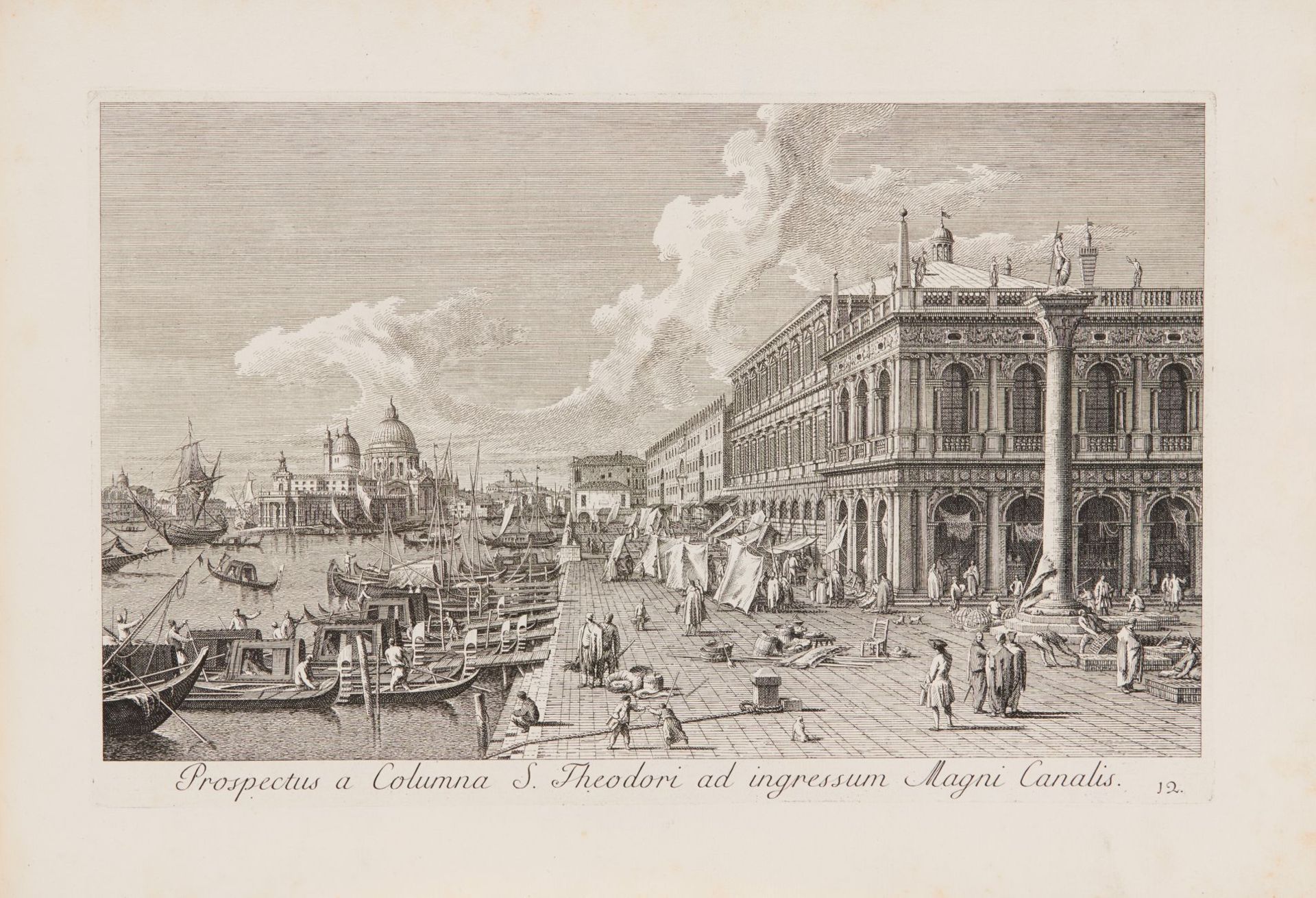 A. Canaletto / A. Visentini, Urbis Venetiarum Prospectus. 3 Teile in 1 Bd. Venedig 1742.