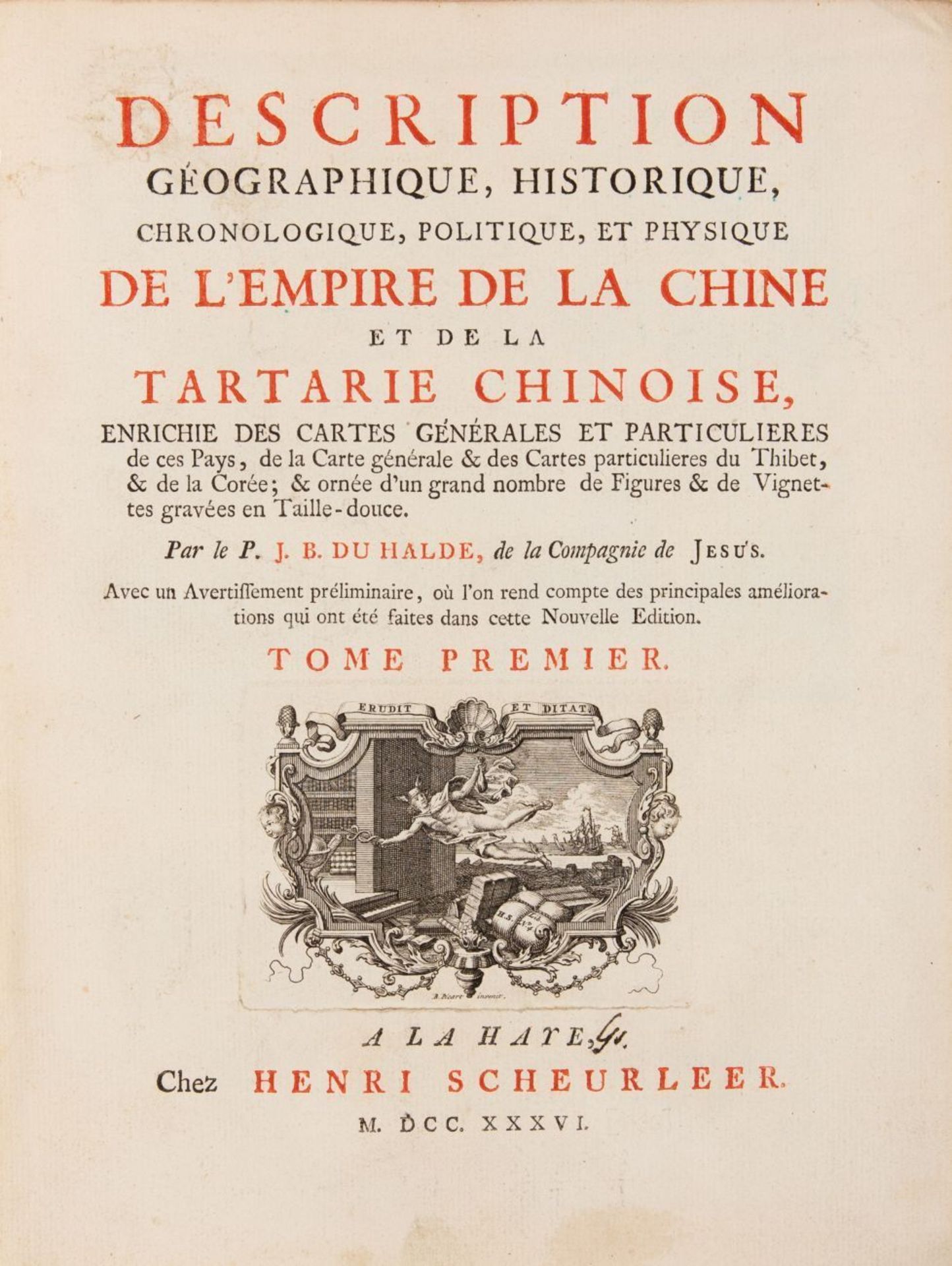 J. B. Du Halde, Description de la Chine. 4 Bde. Den Haag 1736. - Image 3 of 4