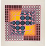 Victor Vasarely. Jenge. Um 1980. Farbserigraphie. Signiert. Ex. 110/300.