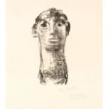 Toni Stadler. Kopf des jungen Perikles. 1976. Lithographie. Signiert und gewidmet.