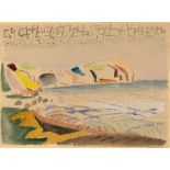 Werner Gilles. Ohne Titel (Meer von Ischia). 1951. Aquarell. Signiert.