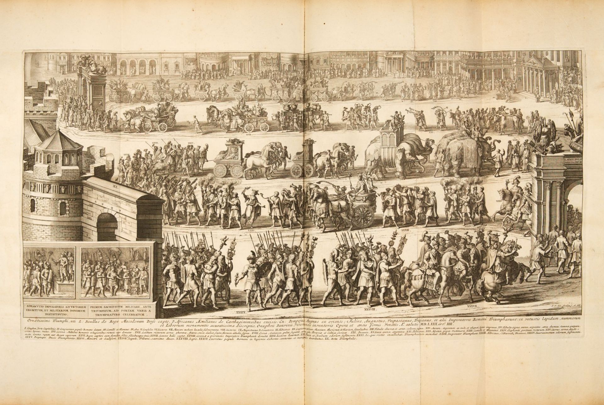 F. Desseine, Beschryving van Oud en Niew Rome. 3 Bde. und Supplementband in 4 Bdn. Amsterdam 1704. - Image 6 of 9