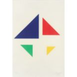 Max Bill. Konkrete Komposition. 1966. Farbserigraphie. Signiert. Ex. 37/66.