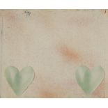 Jim Dine. Zu: Dutch Hearts. 2 Blatt Farblithographien mit Collage. Je Ex. 7/85. Signiert.