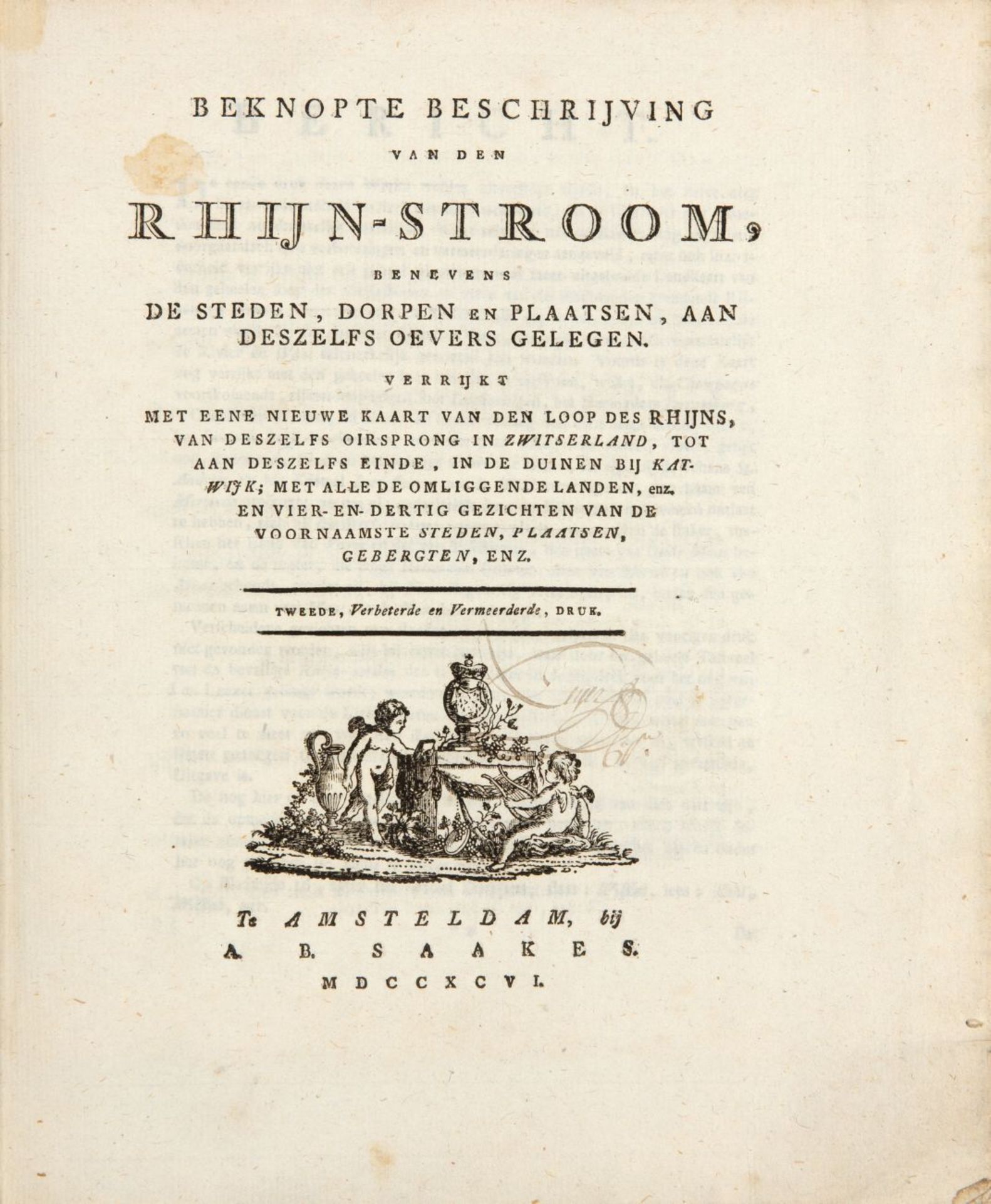 S. A. Fokke, Beknopte beschrijving van den Rhijn-Stroom. Amsterdam 1796 - Image 2 of 5