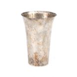 A hammered .925 silver vase, 20th century, struck: AMAND 925 and with illegible mark.
