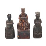 A collection of three Chinese votive figures. Qing dynasty, 19th century