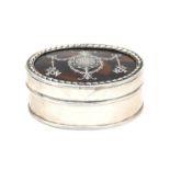 An English sterling silver ring box