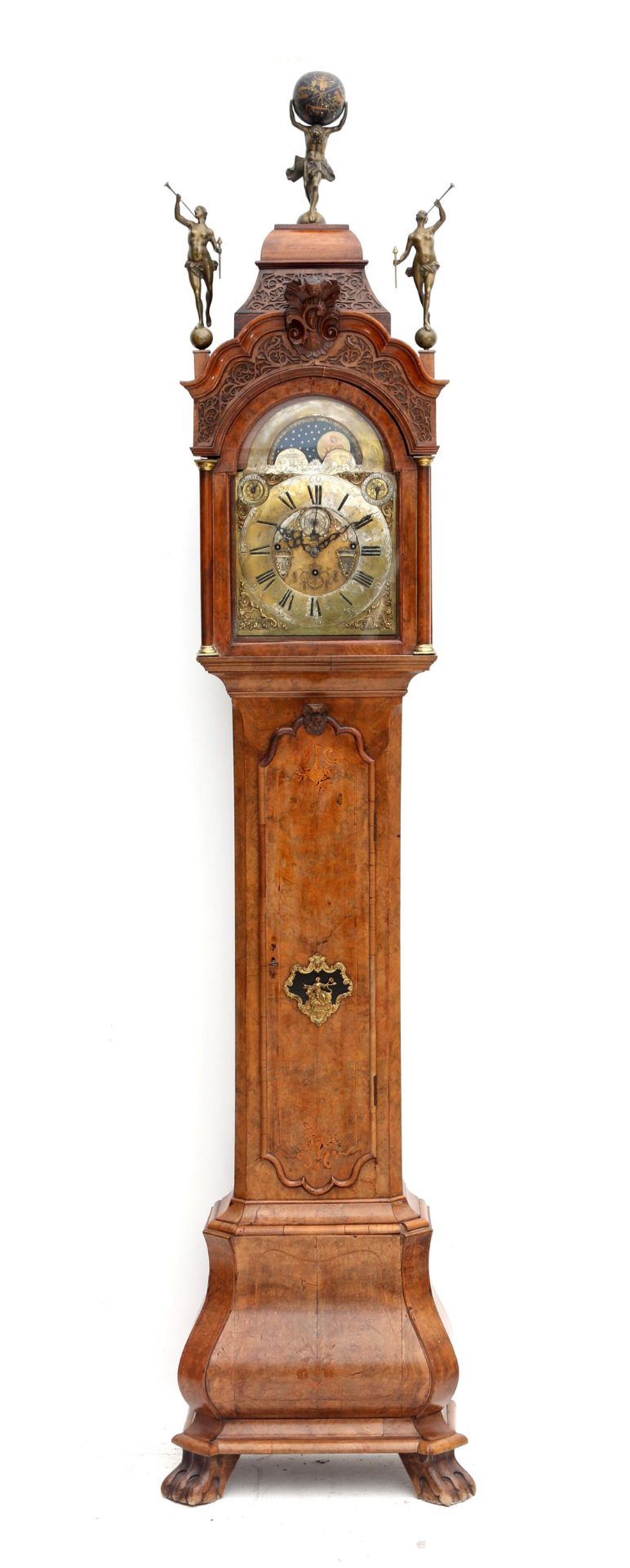 An Amsterdam walnut longcase clock, circa 1750.