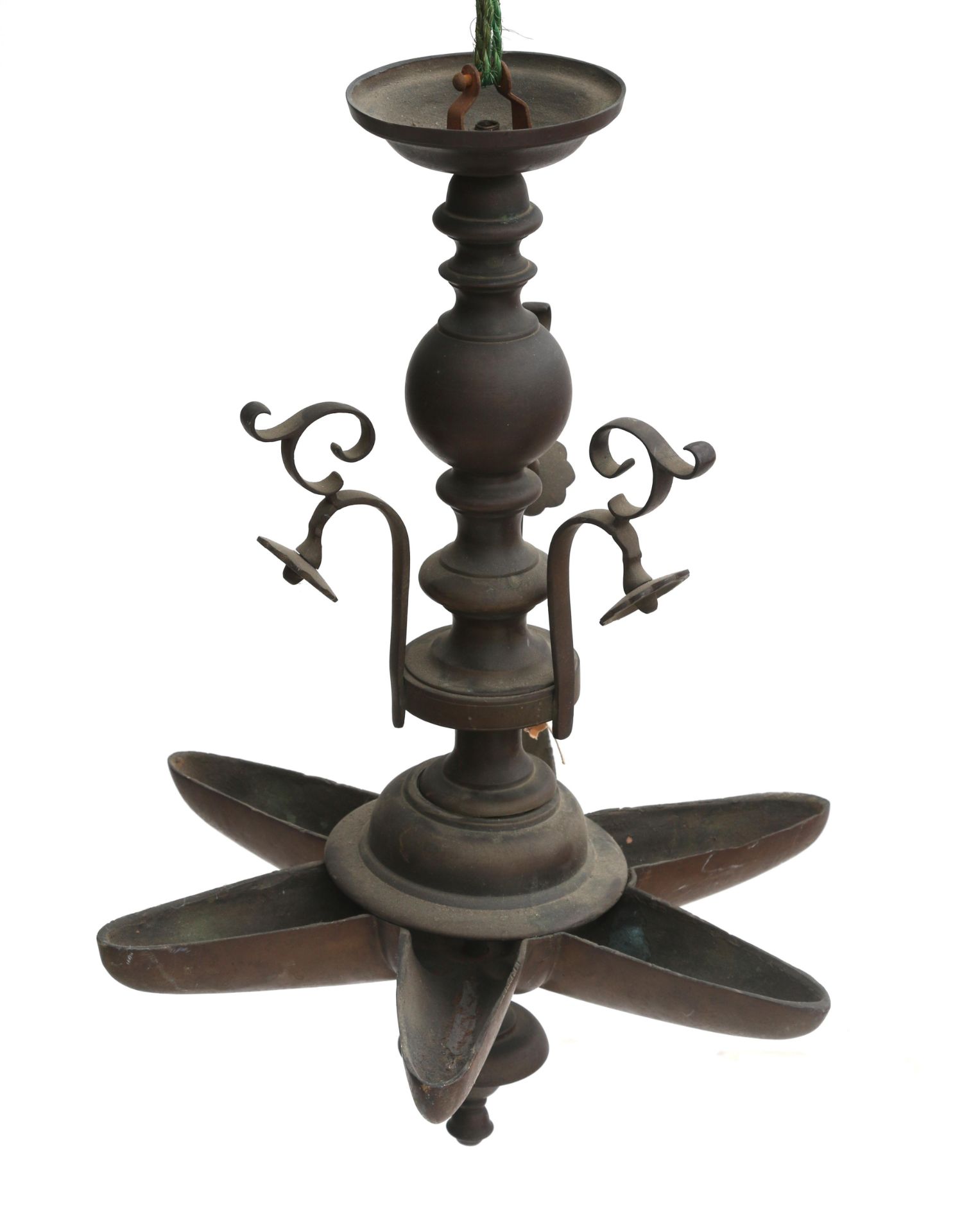 A bronze Shabbat lamp. Germany, 19th century. - Bild 3 aus 3