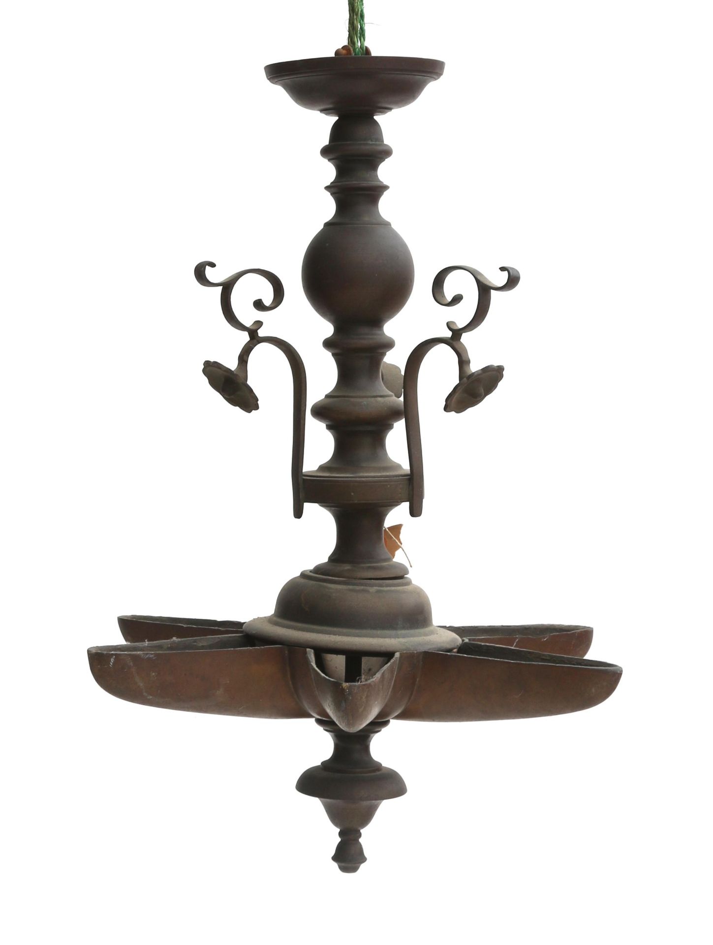 A bronze Shabbat lamp. Germany, 19th century.