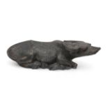 A soapstone figure of a water buffalo, South-East Asia, 20th century.