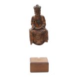 A Chinese altar figure, Buddha. Qing dynasty, 19th century