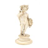 An ivory figure depicting Bacchus