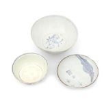 Three Chinese blue and white bowls. Vung Tau cargo, 17th century.