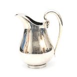 A foreign Sterling silver jug. Maker's mark Gosen.