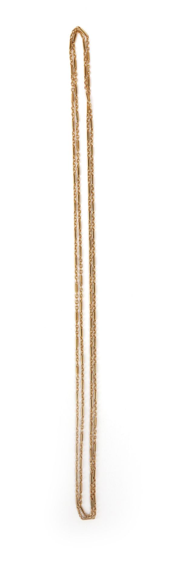 A 18 karat gold rope necklace, ca. 1900 - Bild 2 aus 2