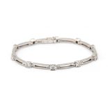 An 18 karat white gold diamond bracelet