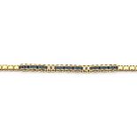 An 18 karat gold sapphire and diamond bracelet