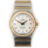 A steel and gold Omega Constellation ladies wristwatch, ca. 1995