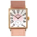 An 18 krt rose gold Milus ladies wristwatch