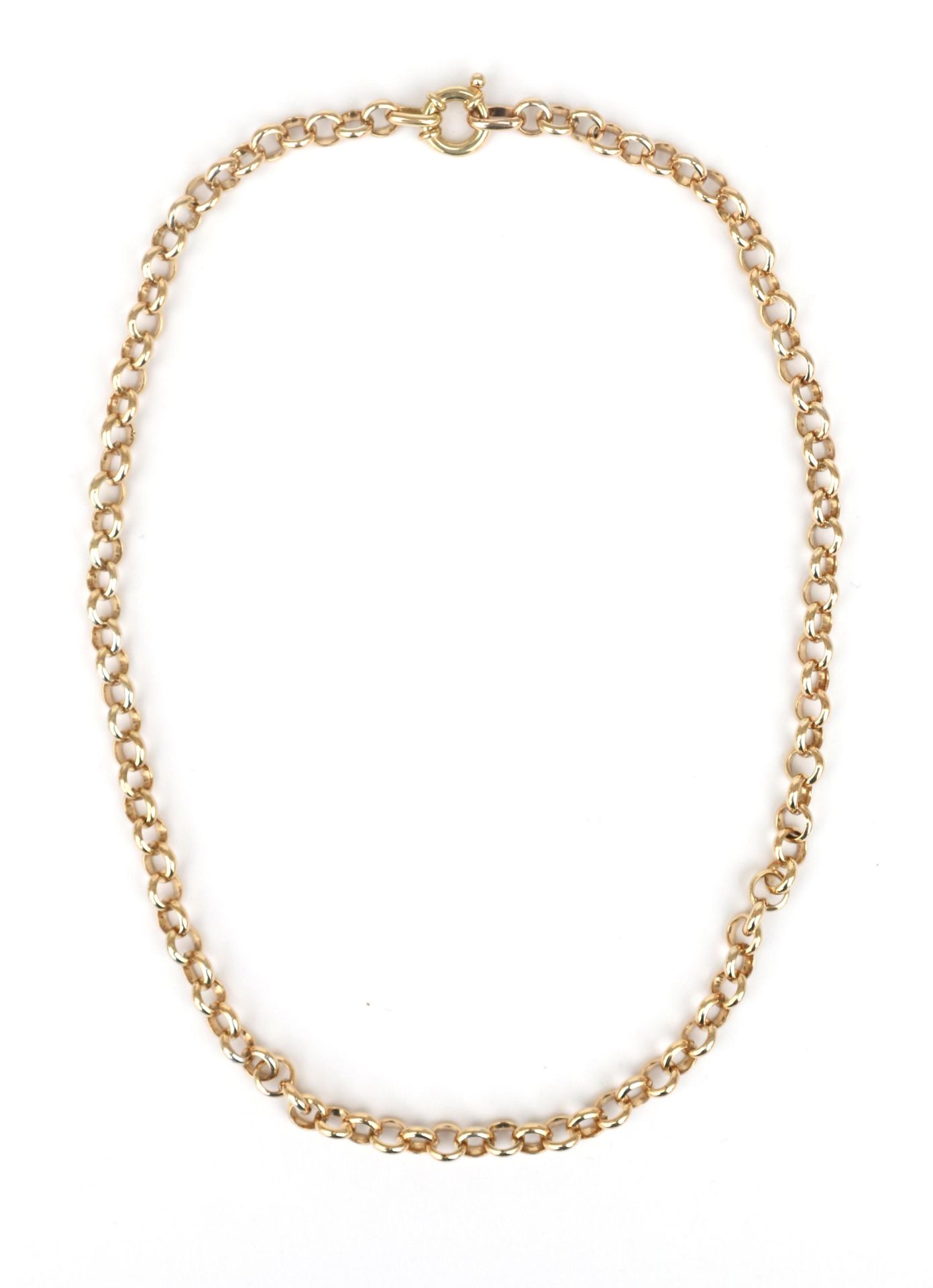 A 14 karat gold link necklace - Image 2 of 2