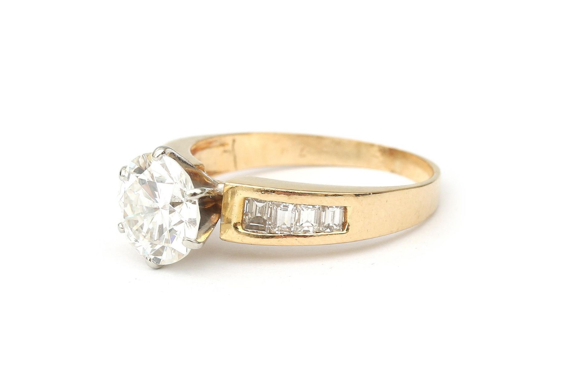 An 18 karat gold diamond solitaire ring, 1.92 ct. - Image 2 of 2