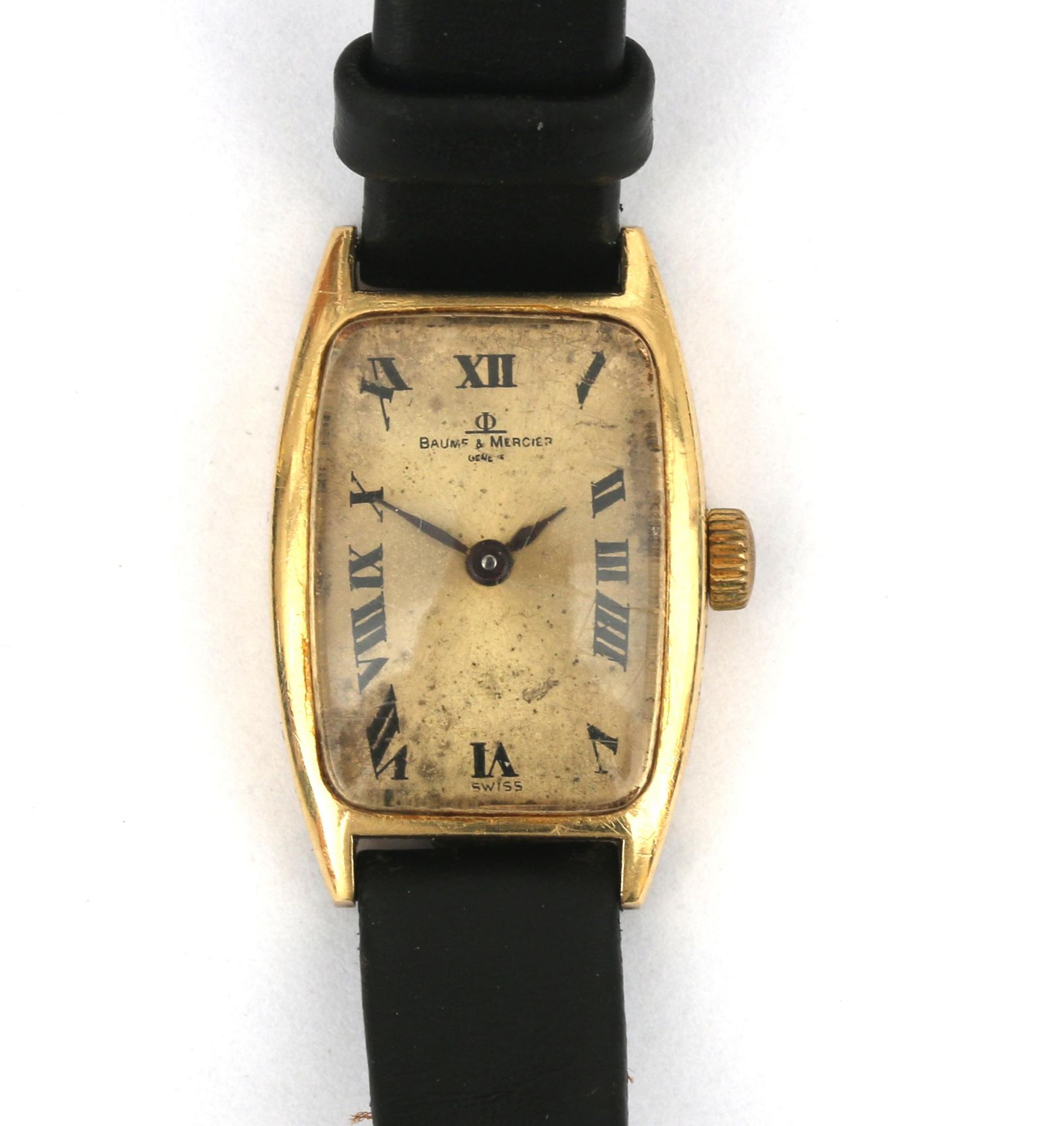 An 18 karat gold Baume en Mercier lady's wristwatch, ca. 1950