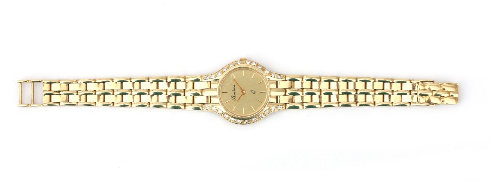 A 14 karat gold and diamond Bouchard lady's wristwatch - Bild 2 aus 2