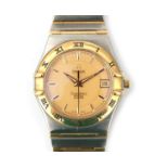 A two tone Omega Constellation gentleman's wristwatch