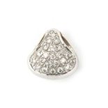 An 18 karat white gold diamond pendant
