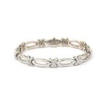 An 18 karat white gold diamond bracelet