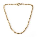 A 14 karat gold link necklace