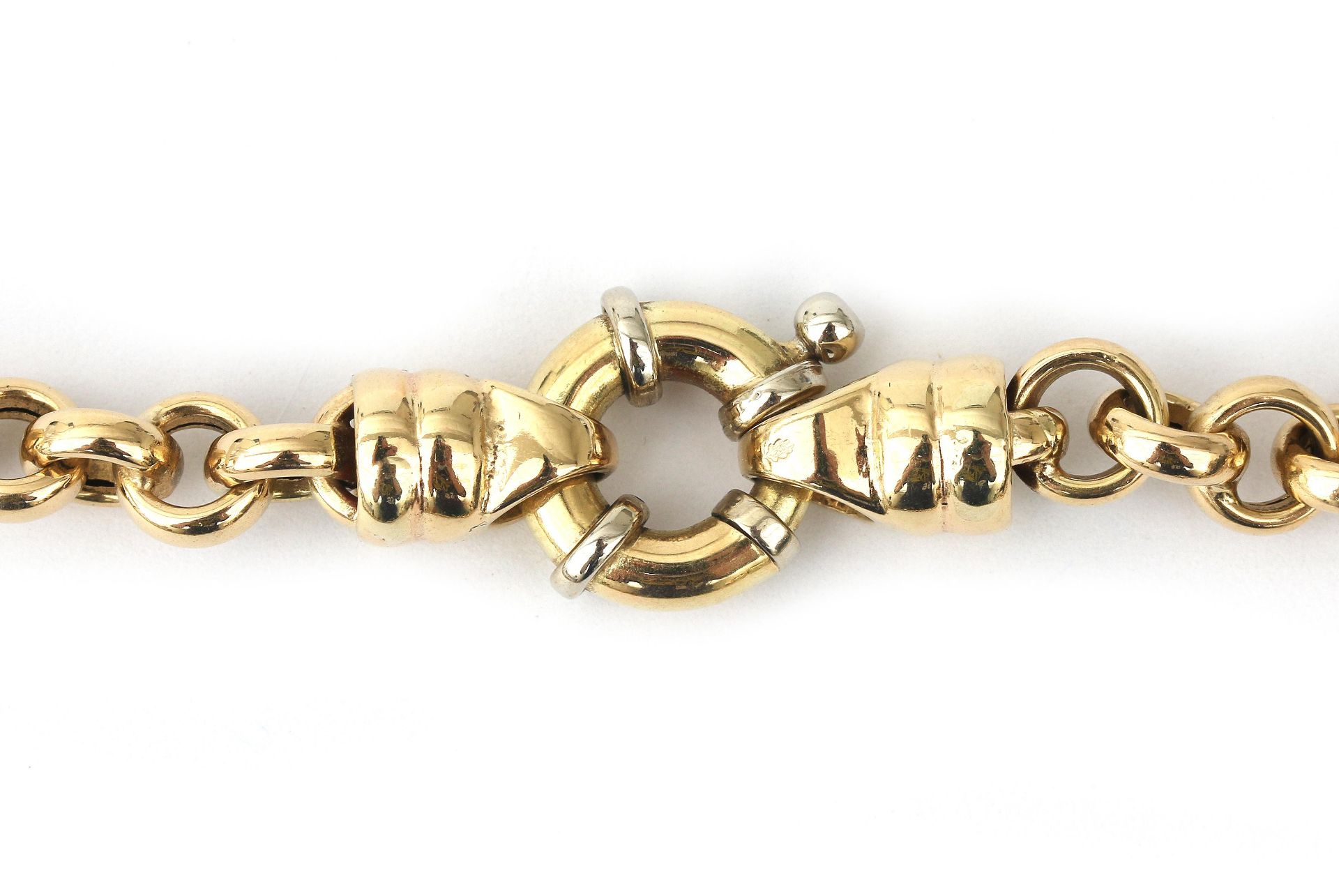 A 14 karat gold link necklace - Image 2 of 2