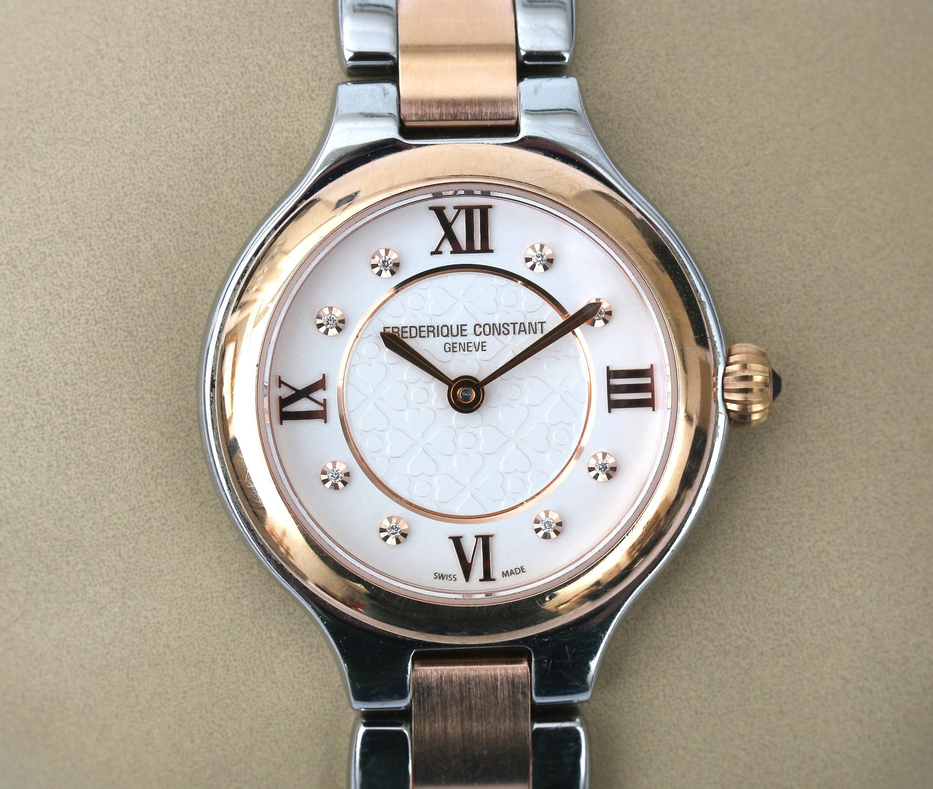 A two tone steel Frederique Constant lady's wristwatch 