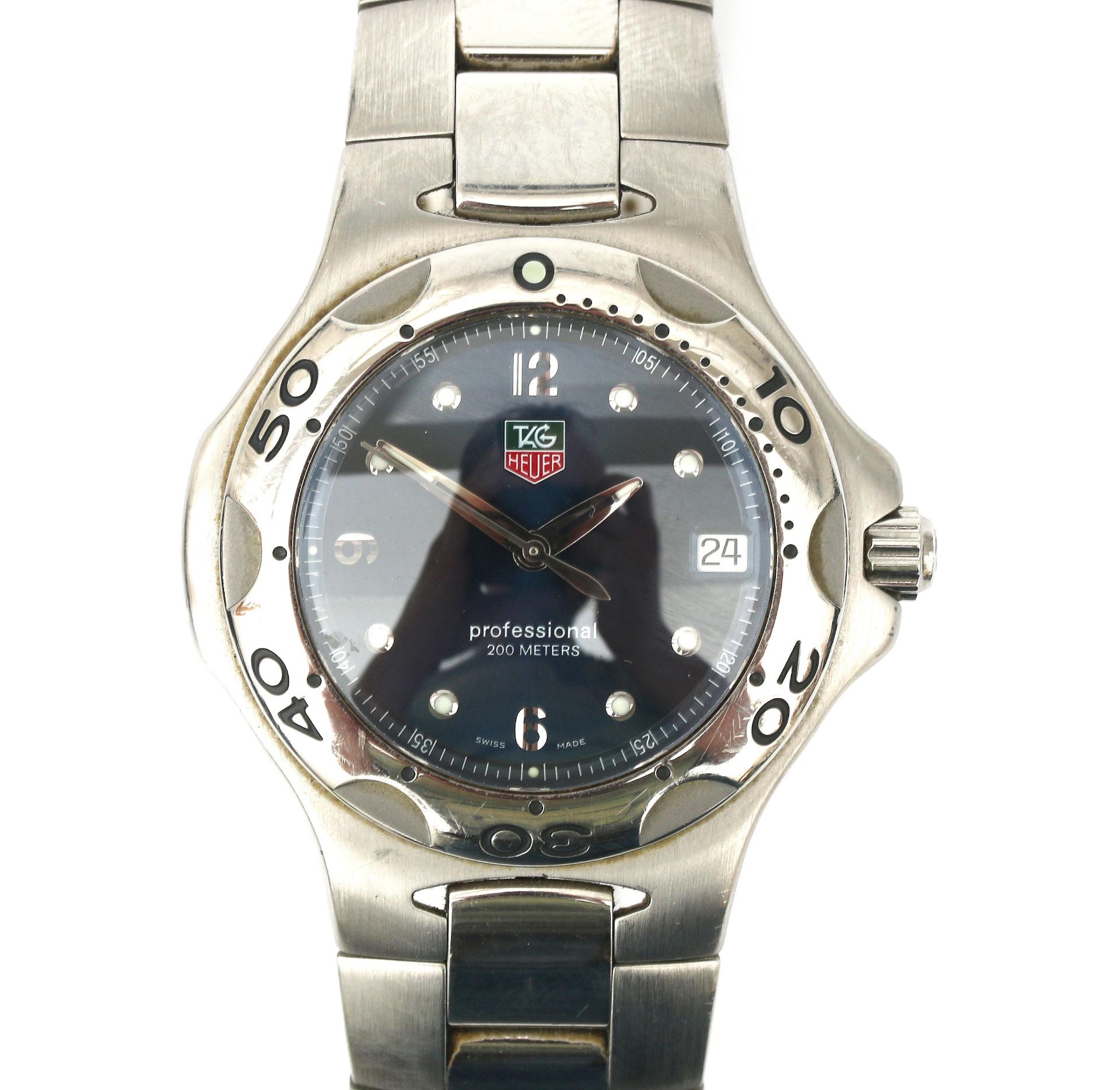 A steel Tag Heuer gentlemans wristwatch  