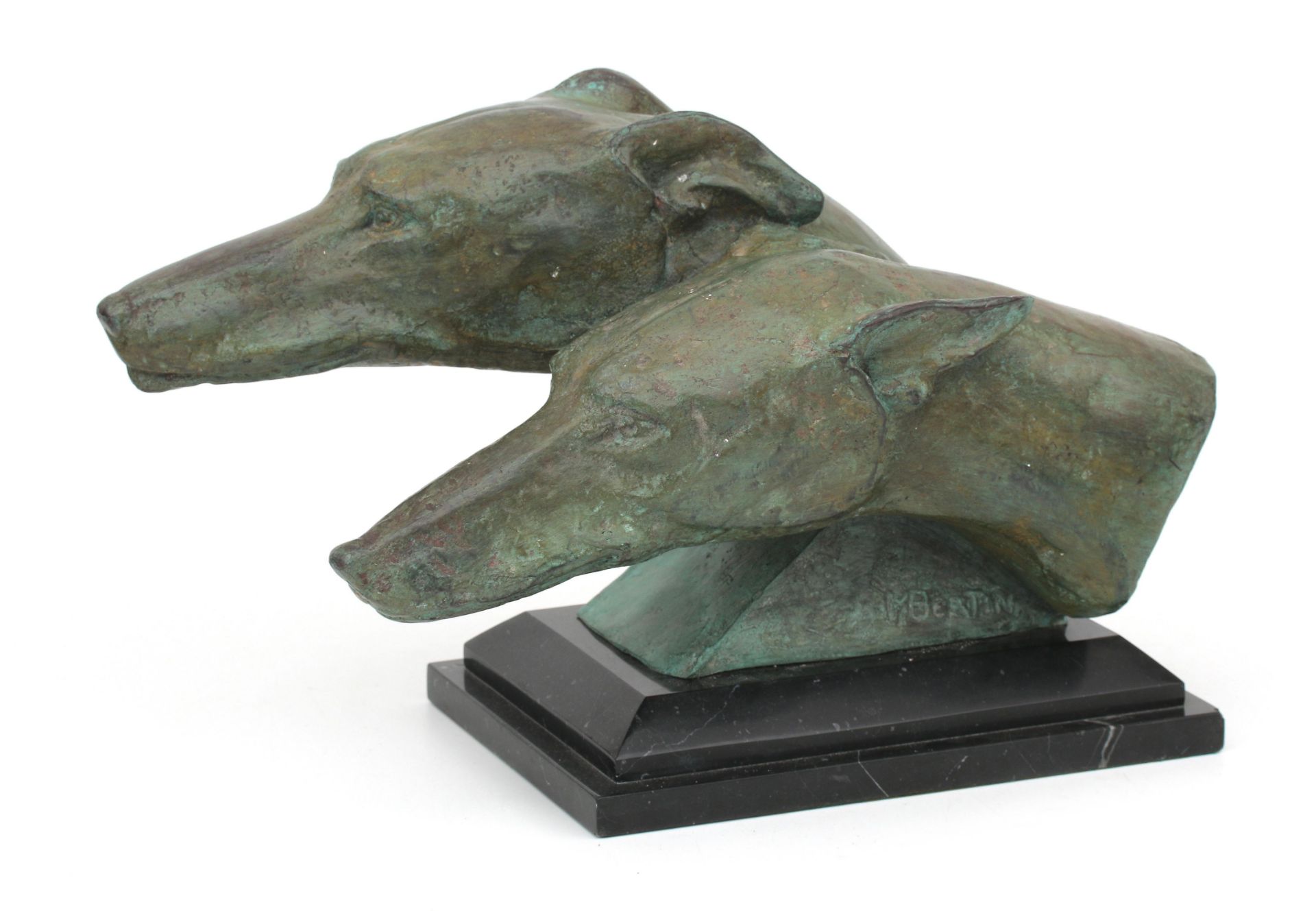 Bronze sculpture: 'Finish Line', signed M. Bertin