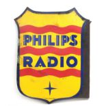 An enamel Philips Radio advertising sign, L'Emallo-gravure-Paris, ca. 1935.